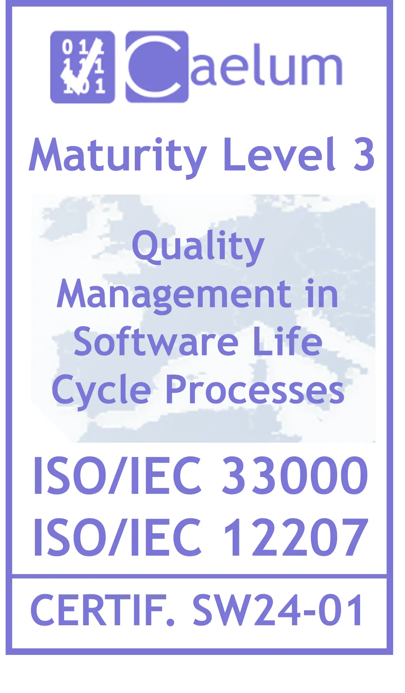 Sello Caelum: MAtyrity Level 3 (Quality MAnagement in Software LifeCycle Processes)