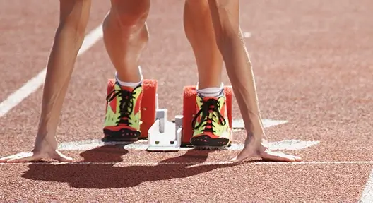 Atleta en línea de salida