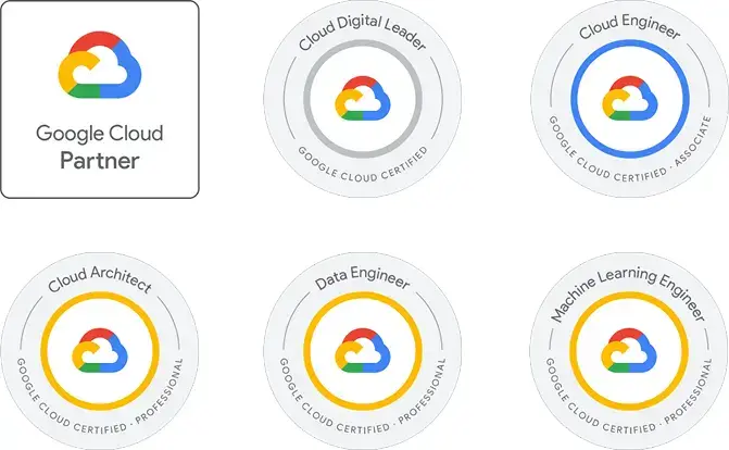Varios Certificados de Google Cloud