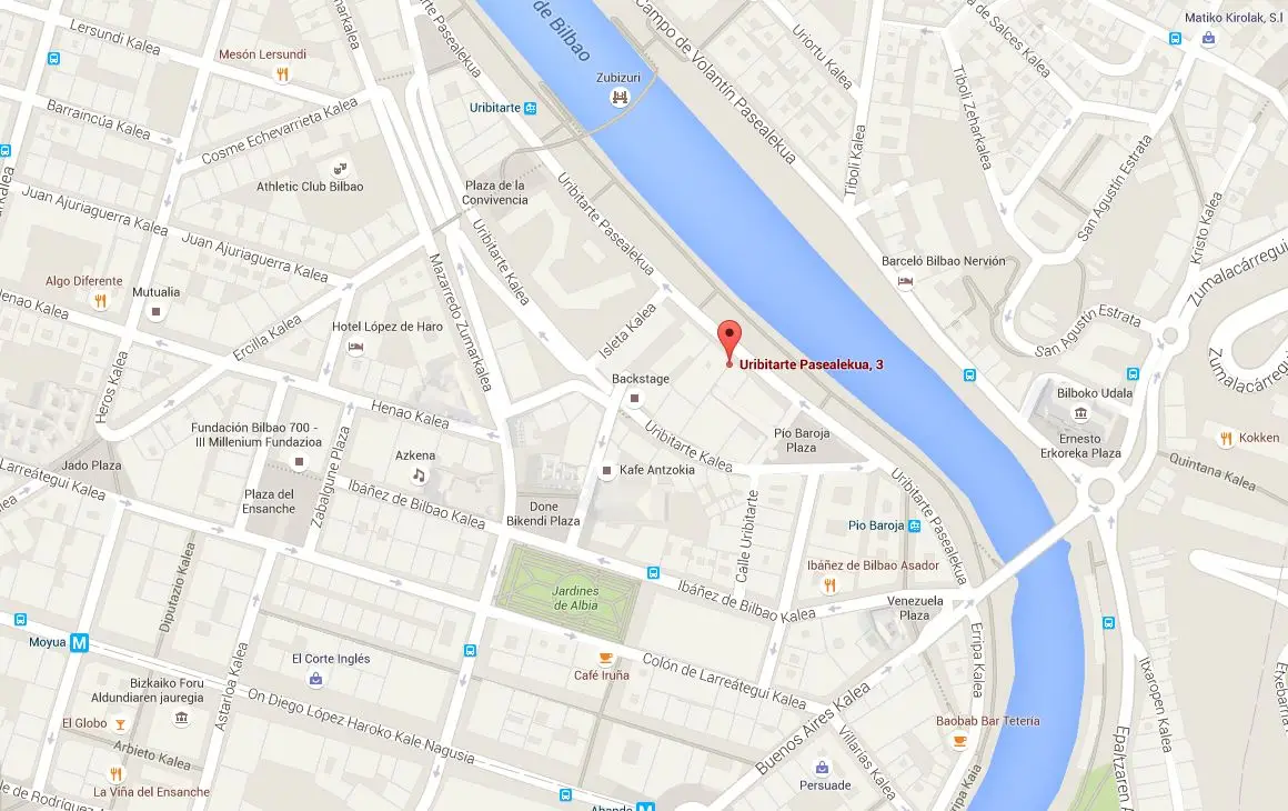 Mapa del lugar de evento